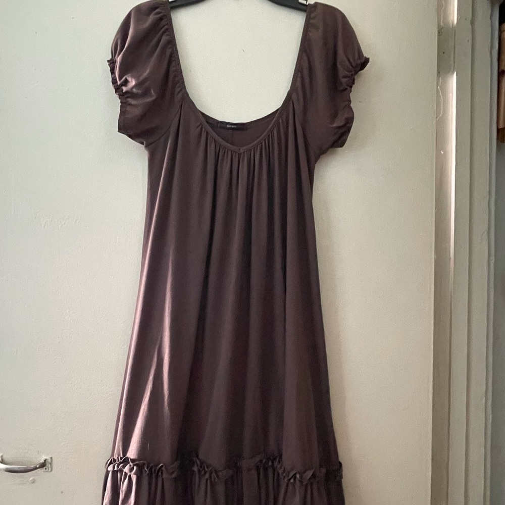 Soprano Brown Ruffle Dress